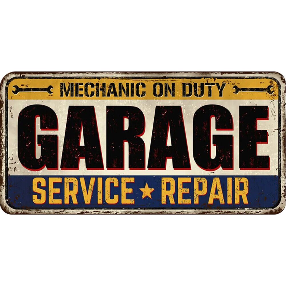 Garage Mechanic On Duty vintage sign